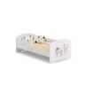 Детская кроватка Luk с матрасом и защитным бортиком, 164 см x 85 см x 63 см, принцесса с единорогом.