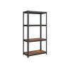 Полка для хранения 160 x 80 x 40 см, черный / винтажный цвет
