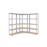 Полка для хранения 40x250x180 см., светло-коричневый/серебристый цвет.
