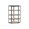 Полка для хранения 90x90x180 см., черная/светло-коричневая