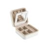 Шкатулка для украшений 11,4x11,4x5,5 см., цвет белый/кремовый
