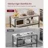 Virtuves plaukts 60x120x90cm, melns/pelēks