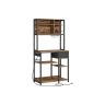 Virtuves plaukts 40x80x180.4cm, melns/brūns