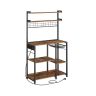 Полка кухонная 40x90x165,5см., коричневая/черная