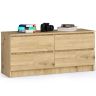 Kumode AKORD K120, 4 atvilktnes, Brūna, 120 × 55 × 40 cm