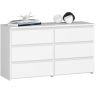 Kumode CL100, 6 atvilktnes, Balta, 100 × 57 × 35 cm