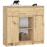 Kumode K100, ar 2 durvīm un 3 atvilktnēm, 101 × 98 × 35 cm
