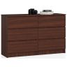 Kumode NORE K120 ar 6 atvilktnēm, brūna
