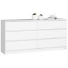 Kumode NORE K160 ar 6 atvilktnēm, balta