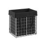 Veļas grozs 50 l, melns/sudrabains
