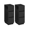 Комплект из 2 прикроватных тумбочек 30x25x65см, черный