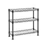 Metāla virtuves plaukts 40x15x39.5cm, melns