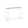 Caurspīdīgs konsoles galds 35x100x80cm, baltā krāsā