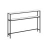 Konsoles galds ar plauktiem 20x120x80cm, melns/balts
