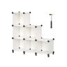Полка 31,5x94x97,2см., белая/черная