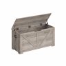 Скамейка для обуви с ящиком для хранения 40x100x46 см., светло-коричневая