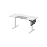 Elektriski augstumā regulējams rakstāmgalds 60x140x120cm, balts/pelēks