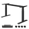 Elektriski augstumā regulējams galda rāmis 68x180x125cm, melns