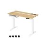 Elektriski augstumā regulējams rakstāmgalds 60x120x120 cm, balts/gaiši brūns