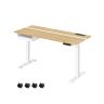 Elektriski augstumā regulējams rakstāmgalds 60x140x120cm, gaiši brūns/balts