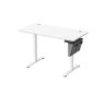 Elektriski augstumā regulējams rakstāmgalds 60x120x120 cm, balts/pelēks