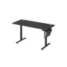 Elektriski augstumā regulējams rakstāmgalds 60x140x120cm, melns/pelēks