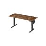 Elektriski augstumā regulējams rakstāmgalds 70x160x120cm, melns/brūns