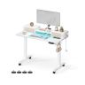 Elektriski augstumā regulējams rakstāmgalds ar apgaismojumu 60x120x120 cm, balts/bēšs