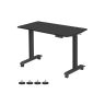 Augstumā regulējams elektriskais rakstāmgalds 120 x 60 cm, melns