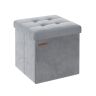 Пуф с местом для хранения 38x38x38 см., серый
