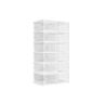 Комплект из 2 прозрачных тумб для обуви 35,5x51,2x105 см., белые