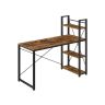 Письменный стол с полками 56x137,2x120 см., коричневый/черный