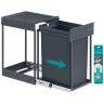 Montējama atkritumu tvertne SONGMICS, 20 l, Pelēka, 34,7 × 25,7 × 43,4 cm