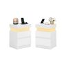 VASAGLE Kailyn bedside table, 2 drawers, White, 35 × 40 × 55 cm