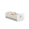 Детская кроватка Luk с матрасом и защитным бортиком 164 см x 85 см x 63 см, плюшевый мишка.