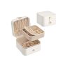 SONGMICS Jewelry Box, 2-Tier, White, 11.2 × 11.8 × 7.2 cm