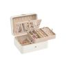 SONGMICS jewelry box, 2-tier, with mirror, white, 22 × 11 × 17.6 cm