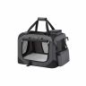 Suņu transportēšanas soma 50x35x35cm, tumši pelēka/melna