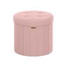 SONGMICS pouf with storage compartment, 65 l, Pink, Ø 46 × 45 cm