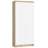 Plaukts-skapis NORE R80 CLP, ozols/balts