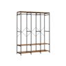 Открытый шкаф 40x141x180см., коричневый/черный