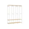 Открытый шкаф 40x141x180см., белый/светло-коричневый