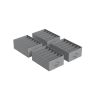 Набор из 4 органайзеров для хранения одежды 42x30x17 см., серый