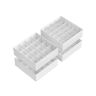 Набор из 4 органайзеров для хранения одежды 30х30х10см, белый
