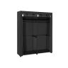 Auduma skapis 140 x 43 x 174 cm, melns