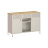 Viesistabas skapis SONGMICS LSC204LF01, 2 durvis, Bēša/ozolkoka, 110 × 76 × 40 cm