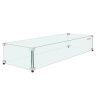 Stikla vēja aizsargs ugunskura galdam 798x317x165 mm, rūdīts stikls