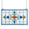 Tiffany stila piekarināms vitrāžas loga panelis, 664x402 mm