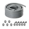 Elastīga PVC elektroinstalācijas caurule 12,7 mm, 30,5 m, nemetāliska