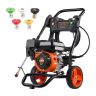 Benzīna spiediena mazgātājs 3400 PSI, alumīnija sūknis, 5 sprauslas
